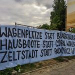 PM: Wagengruppe DieselA eröffnet einen Kiez-Raum auf der besetzten Brache an der Rummelsburger Bucht